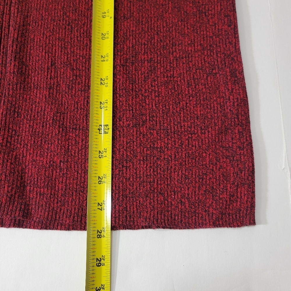 Liz Claiborne Woman Burgundy Wine Black Mock Neck Ribbed Knit Sweater Size 3X - Picture 8 of 9